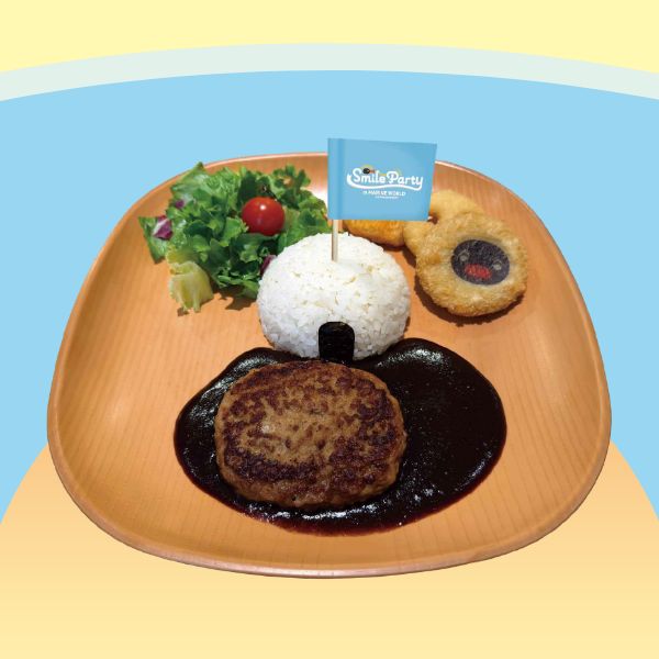 ピングーのキッズハンバーグプレート