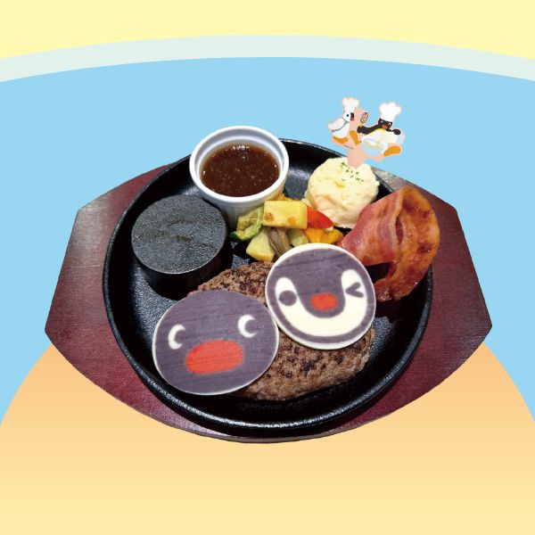 ピングー＆ピンガ仲良し鉄板ハンバーグ